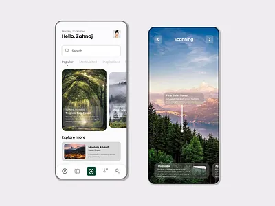 Travel app 3d branding graphic design kami logo motion graphics ui