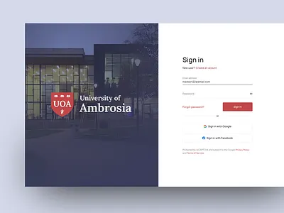 Ambrosia — University management app cards chart crm education elearning enterrprise erp grid left bar left nav left navigation light theme navigation saas spreadsheet table tile ui ux web