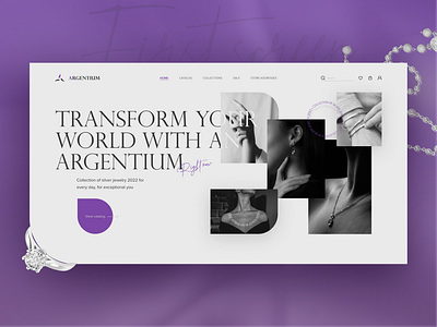 Argentium silver jewelry design figma jewelry silver site ui ux web web design