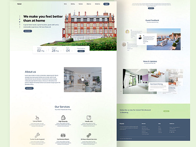 Hotel Booking Concept hotel restaurant ui design website