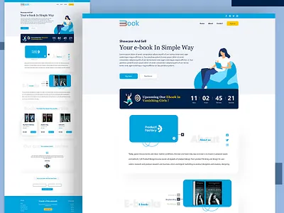 Book book landing page ui uiux web ui
