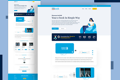 Book book landing page ui uiux web ui