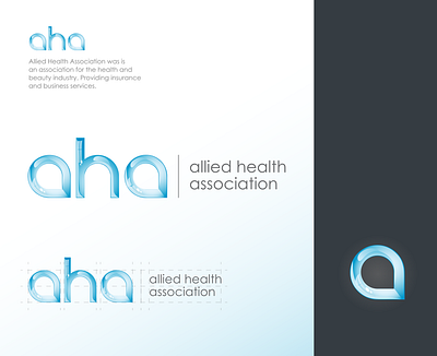 Allied Health Association Logo beauty brand branding design graphic design health ill logo water wellness