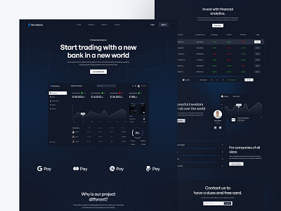 WorkBank: Landing Page bank banking branding design fintech fintech landing page illustration landing page minimal ui user interface design ux web web design website
