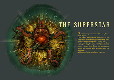 01. The Superstar digitalart digitalillustration flashfiction illustration mermaychallenge