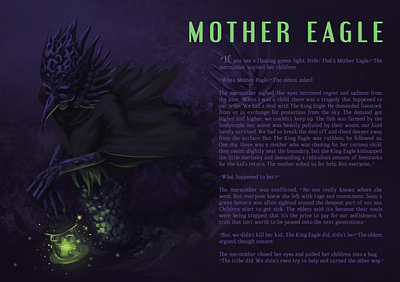 02. Mother Eagle digitalart digitalillustration flashfiction illustration mermaychallenge