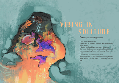 05. Vibing In Solitude digitalart digitalillustration flashfiction illustration mermaychallenge
