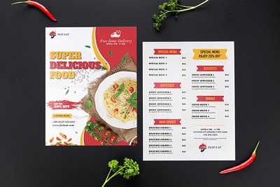 Food Menu Design branding brochure design flyer food food menu graphic design illustration menu social vector