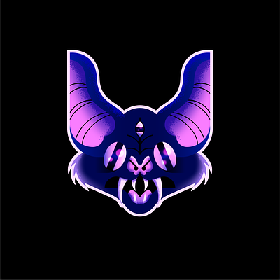 Bat bat halloween illustration sticker vector
