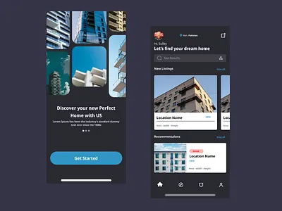 Property Rent App UI branding design illustration illustrator minimal vector