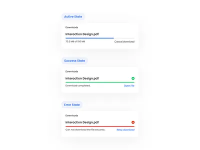 Daily UI | Day #086-Progress Bar 086 bar daily ui daily ui 086 dailyui dailyui 086 design download downloading error graphic design problem progress progress bar state success ui user experience user interface ux