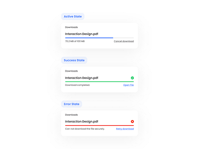 Daily UI | Day #086-Progress Bar 086 bar daily ui daily ui 086 dailyui dailyui 086 design download downloading error graphic design problem progress progress bar state success ui user experience user interface ux