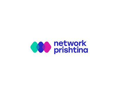 NETWORK PRISHTINA branding colors icon logo minimal network pattern prishtina typography