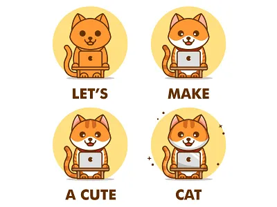 Cute Cat animal cartoon cat children cute dog doggy funny illustration kawaii kids kitten pet puppy simple