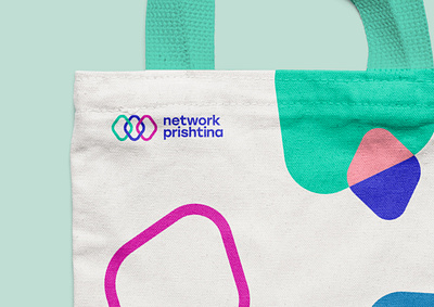 Network Prishtina | Logo Design branding color colorful colorismore design icon identity logo minimal network pattern typography vivid