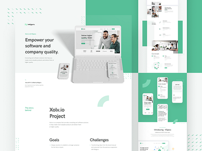 Xolv.io & XSpecs web design - case study branding case study icons layout responsive ui web web design