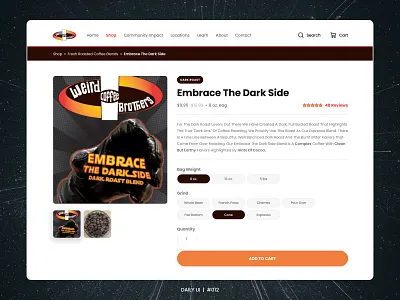 Daily UI 012 coffee coffee beans coffee shop dailyui dailyui012 ui web design weird