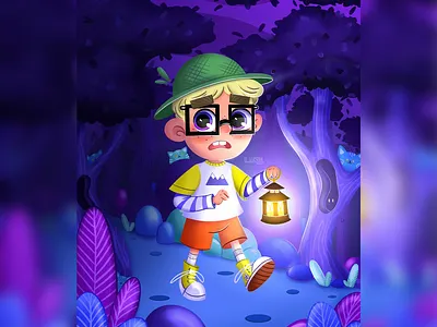Boys in forest board game brand character cartoon character character design illustration illustrator photoshop