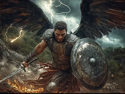 Fallen Angels 3d ai aiart animation art branding dall e design illustration midjourney nft nftart ui