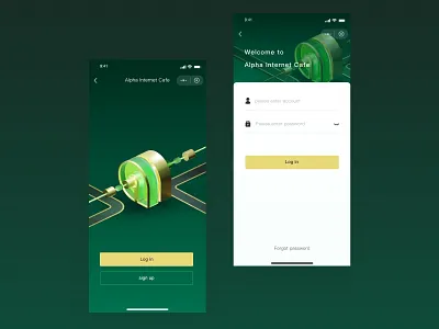 UI design of applet landing page 3d ui