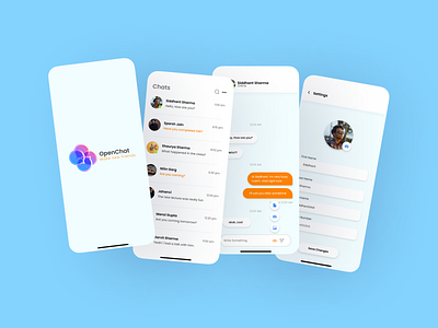 Open Chat App UI Design app design chatting app design ui user interface