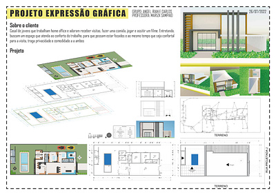 PRANCHA ARQUITETURA 3d architecture design graphic design illustration project