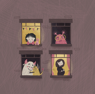 Home sweet home book book illustration children design dribbble girl illustration logo procreate ui