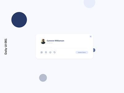 Daily UI 081 | Status Update daily ui 081 minimalism post social media status status update user profile web design