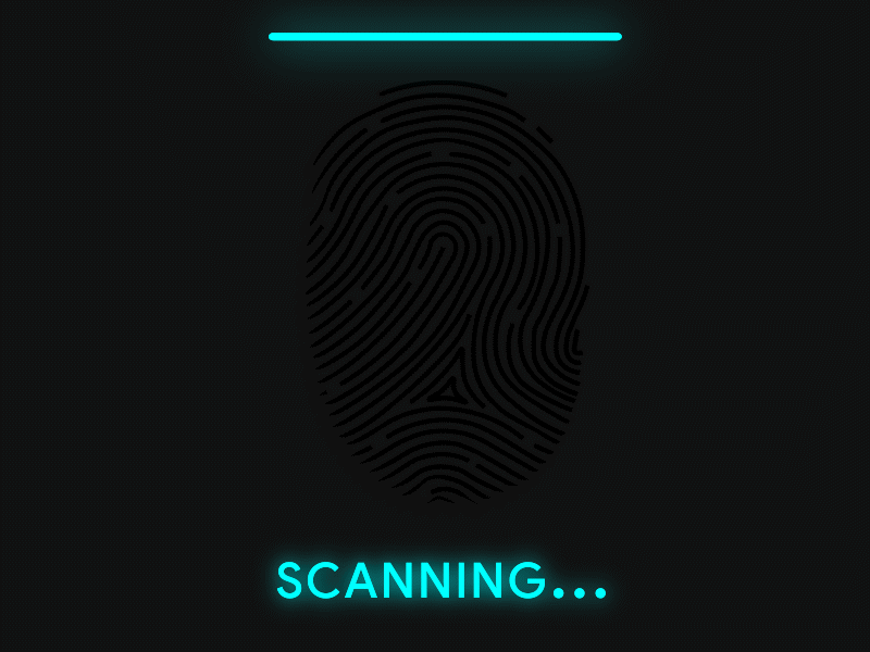 Finger scan animation