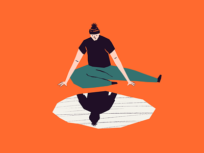 Illustration for We Know You 2d illustration article illustration artwork cartoon character design colorful colors digital art digital illustration drawing editorial illustration illustration medium illustration mirror mirroring orange person pocreate puddle water