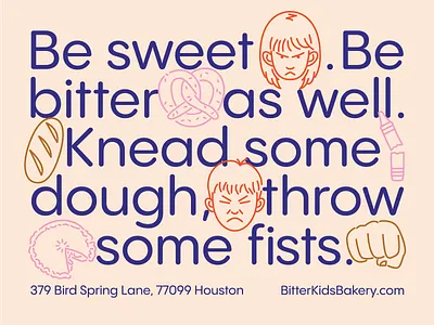 Bitter Kids Bakery icon display adobe illustrator art bakery brand brand design branding branding identity business colors creative design doodles fun graphics hand drawn icons illustration kids lines vector