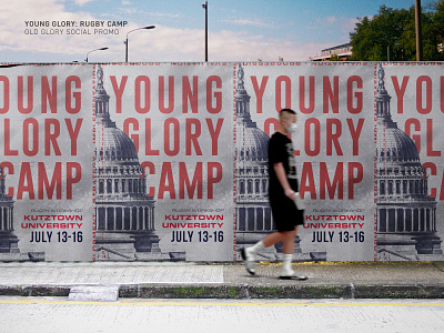 Young Glory Rugby Camp Promo branding design graphic graphic design illustration logo poster rugby type typography