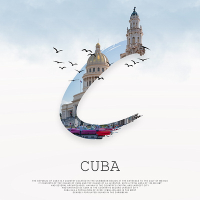 CUBA creative design graphic design letters manipulation mockup photo editing photoshop post posts social media