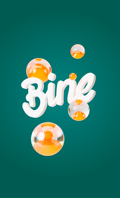Bine 3d branding graphic design logo