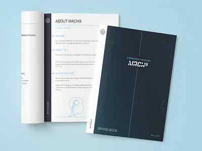 Mach9 Brandbook Design book brandbook branding graphic design illustration typography