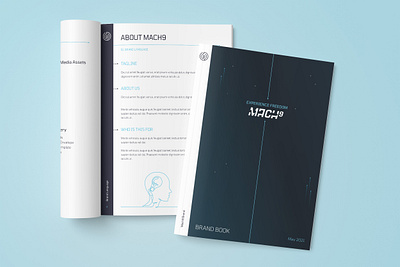 Mach9 Brandbook Design book brandbook branding graphic design illustration typography