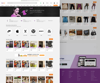 Bazaar web app app concept branding color designer illustration logo