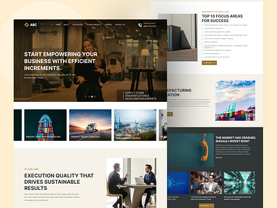 Landing Page Supply Chain Consulting colorful design concept consulting consulting agency designer landing page logistics supply chain web website