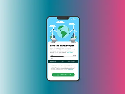Save earth!! Mobile App branding graphic design illustration typography