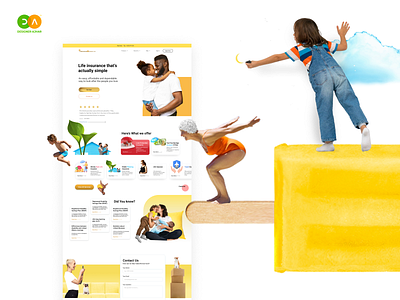 Insurance Website landing page insurace insurance insurance best website design insurance website landing page yellow color landing page yellow landing page