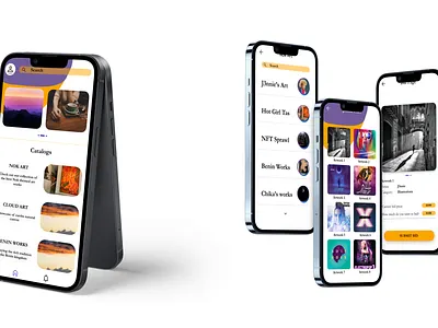 Art,Auction App MockUp ui