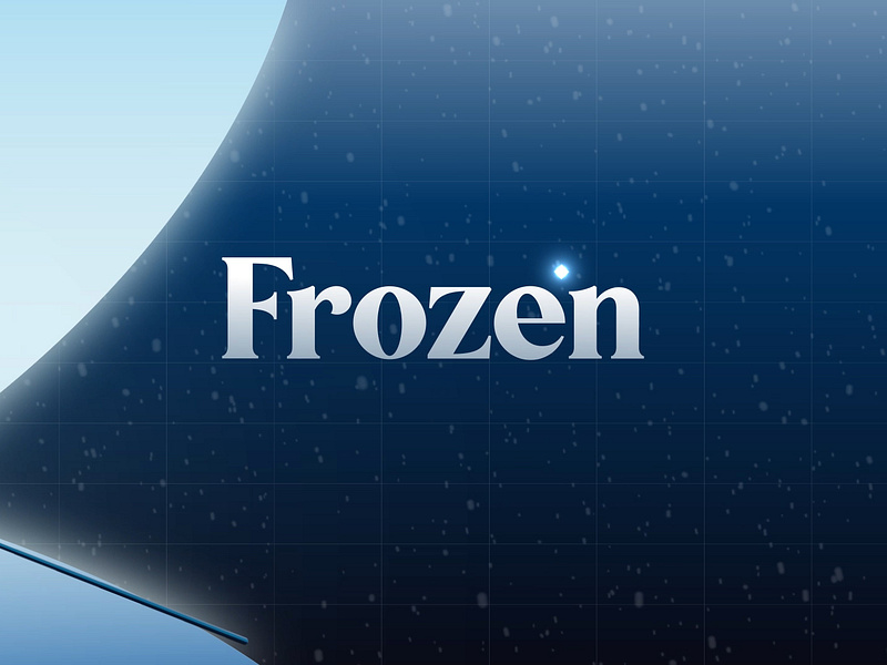 Frozen (inspired by Ben Marriot's course) animation design vector