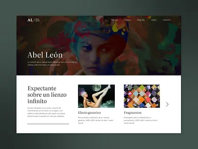 Artist Website - Desktop Design app artist design desktop figma gallery art painting ui user interface ux web design website