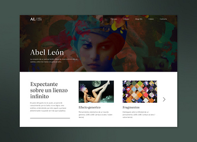Artist Website - Desktop Design app artist design desktop figma gallery art painting ui user interface ux web design website