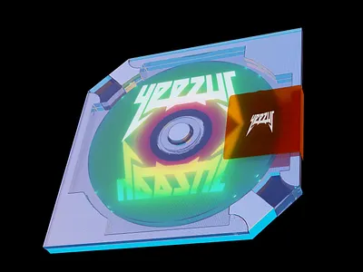 Yeezus CD 3d blender graphic design kanye yeezus