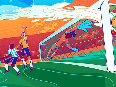 FIFA World Cup Commemorative Illustration #3 advertising illustration brazil digital illustration editorial fifa flat illustration football illustration soccer world cup