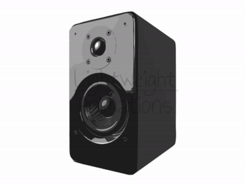 Speaker Lottie Animation audio device entertainment instrument member multimedia music play player sound speaker technology