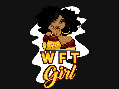 washington football team girl anime branding design graphic design illustration logo typography ui ux vector