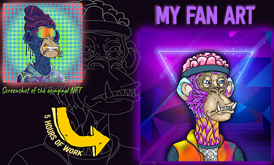 NFT FAN ART anime branding design graphic design illustration logo nft nft fanart nftwhitelist typography ui ux vector