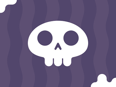 Simple Skull bone empty hallow halloween icon minimal purple simple skull stripe